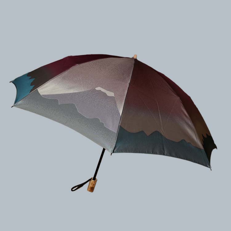 オリジナル晴雨兼用折り畳み傘（赤富士）画像1